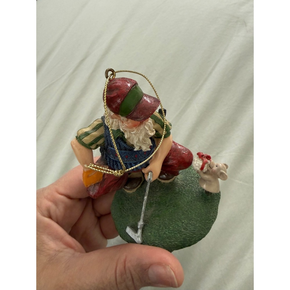 Vintage Golfer Christmas Ornament Funny Golfer Mouse Golf Ball Figurine Decor - Picture 3 of 4